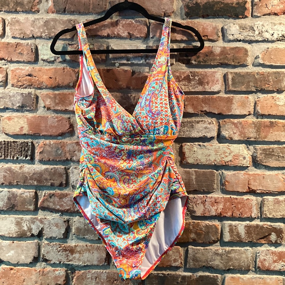 Lauren by Ralph Lauren 1 Piece Swimsuit L